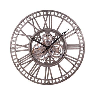 LW Collection Horloge murale radar Carmen argent 60cm engrenages mobiles product