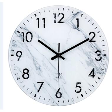 LW Collection Horloge de cuisine Abel marbre blanc 30cm product