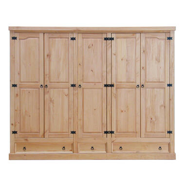 Hioshop New Mexico Armoire 5 tiroirs avec 3 tiroirs largeur 244 cm, hauteur product