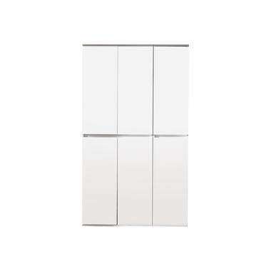 Hioshop kledingkast Minor mdf - 6 deuren - wit product