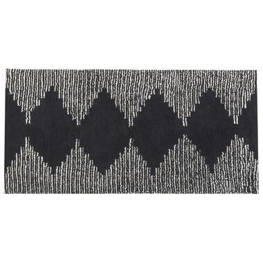 Tapis en coton 80 x 150 cm noir et blanc BATHINDA product