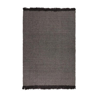 Interieur05 tapis en laine bologne gris à franges - 230 x 160 cm product