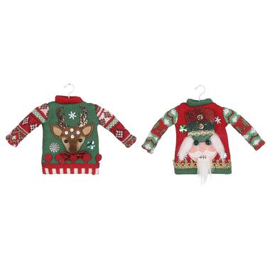 House of Seasons Kerstornamenten Sweaters - Set van 2 product