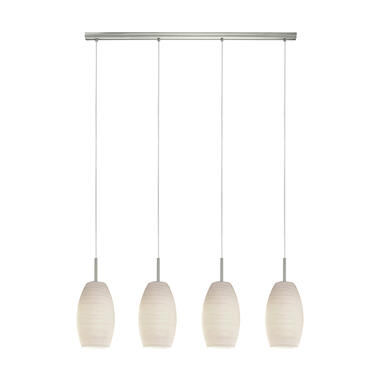 EGLO Batista 3 Hanglamp - E27 - 102 cm - Nikkel-Mat/Wit product