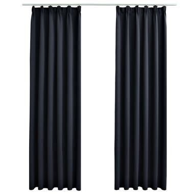 vidaXL Rideaux occultants avec crochets 2 pcs Anthracite 140x245 cm product