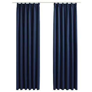 vidaXL Rideaux occultants avec crochets 2 pcs Bleu 140x245 cm product