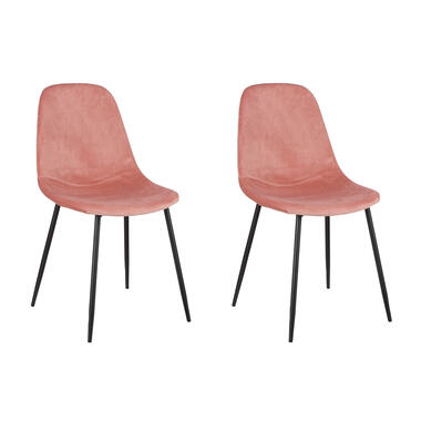 Mica Decorations Corby Lot de 2 chaises de salle à manger - Rose foncé product
