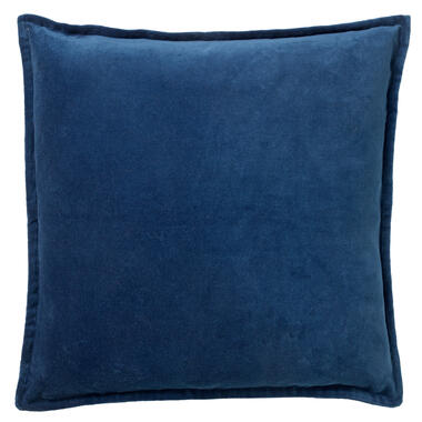 CAITH - Kussenhoes 50x50 cm - 100% katoen velvet - lekker zacht - Insignia Blue product