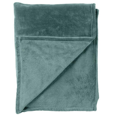 CHARLIE - Plaid 200x220 cm - extra grote fleece deken - effen kleur - Sagebrush product