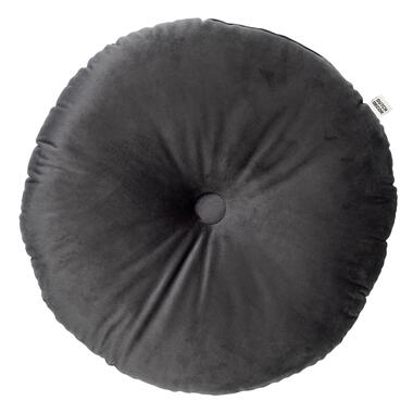 OLLY - Sierkussen rond velvet Ø40 cm - Charcoal Gray - antraciet product
