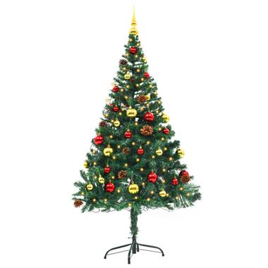 vidaXL Arbre de Noël artificiel pré-éclairé avec boules vert 150 cm product