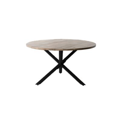 Table de salle à manger ronde Jim - métal et manguier - 150x150x78 cm product