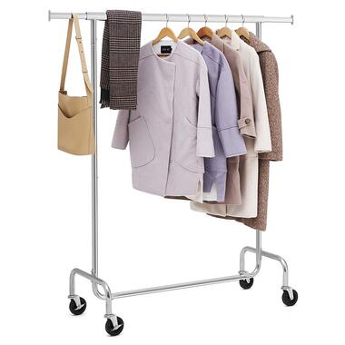 ACAZA Porte-vêtements mobile XL - réglable - 110x160x45 cm - gris argenté product