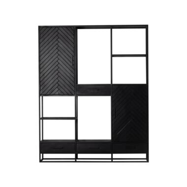 Etagère Isa Noir Chevrons Big Manguier - Giga Meubel product