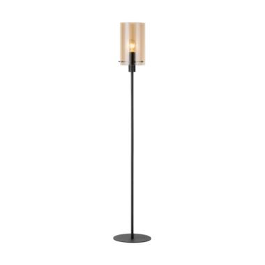 EGLO Polverara Vloerlamp - E27 - 155 cm - Zwart/Amber product