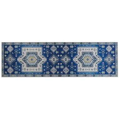 PARVAKADLI - Laagpolig vloerkleed - Blauw - 60 x 200 cm - Polyester product