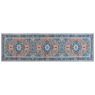 RITAPURAM - Laagpolig vloerkleed - Blauw - 60 x 200 cm - Polyester product