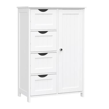 Armoire de toilette - 4 tiroirs - MDF - Blanc product