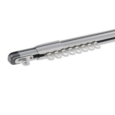 Gordijnrail - uitschuifbaar - van 190 tot 360 cm - aluminium - gebroken wit product