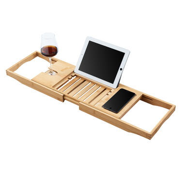 Badrekje - Bamboo - Verstelbare Plank met Tablet houder - Bamboe Hout product