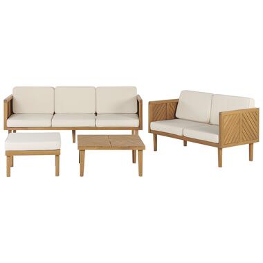 BARATTI - Loungeset voor 5 - Lichte houtkleur - Acaciahout product