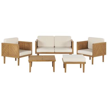 BARATTI - Loungeset voor 4 - Lichte houtkleur - Acaciahout product