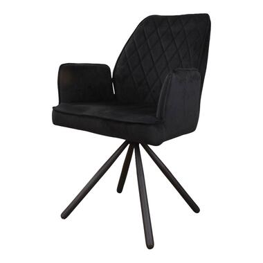 Chaise de bras Lucio en velours noir product