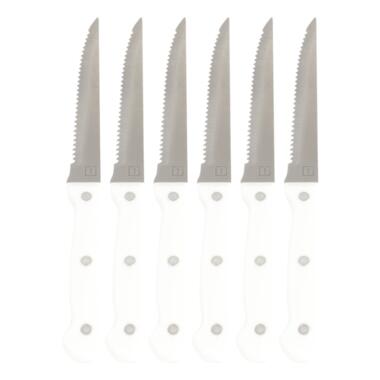 OTIX Set de 6 couteaux à steak en acier inoxydable, blanc, lavable au product