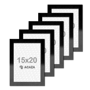 ACAZA Fotokader - Fotolijst - Set van 5- 15x20cm - MDF hout- Zwart product