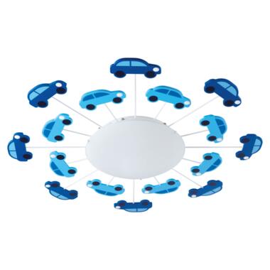 EGLO Viki 1 Plafond- en Wandlamp - E27 - Ø 63 cm - Blauw/Wit product