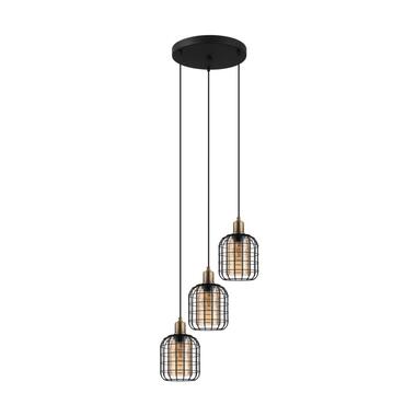 EGLOChisleHanglamp-E27-Ø42,5cm-Glas - Zwart/Amber product