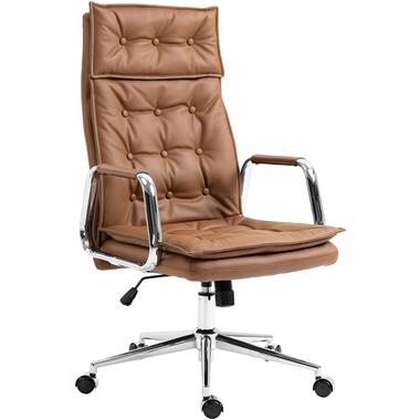 CLP Chaise de bureau Sotira - Véritable cuir – Marron clair product