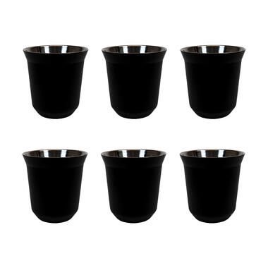Krumble Tasses à espresso en acier, jeu de 6 - noir product