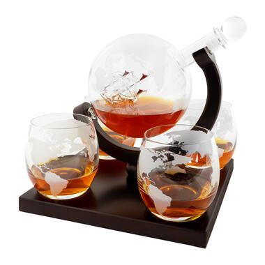 Aretica Luxury Whisky Carafe globe avec 4 verres product