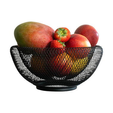 QUVIO Fruitschaal metaal mesh - Zwart product