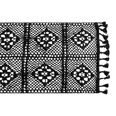 QUVIO Chemin de table avec franges - 300 cm - Noir product