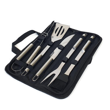 Krumble BBQ set 5-delig in opbergtas RVS product