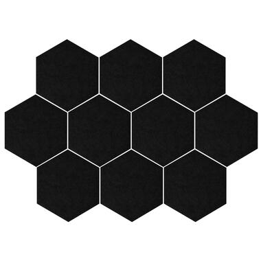 QUVIO Vilten memobord hexagon set van 10 - Zwart product
