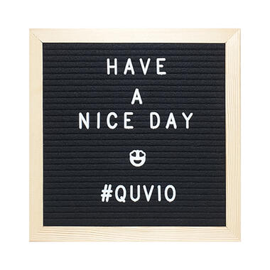 QUVIO Letterbord zwart met houten lijst product