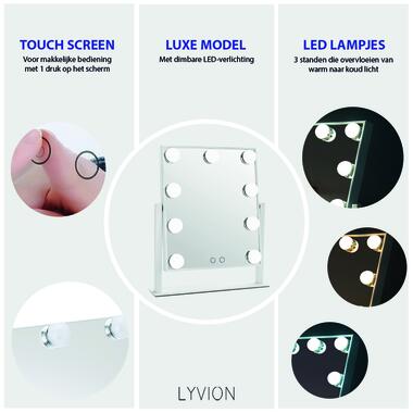 LYVION Make-up spiegel met led bulbs wit product