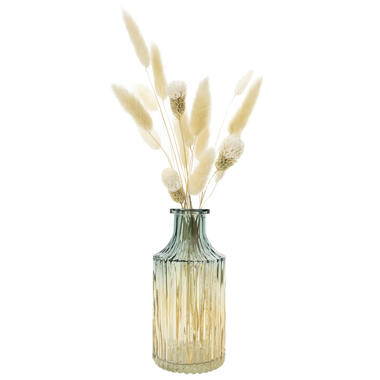 QUVIO Vase en verre - 7 x 14 cm (dxh) - Jaune/Bleu product