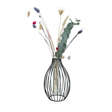 QUVIO Vase avec barres métalliques - 15 x 23,5 cm product