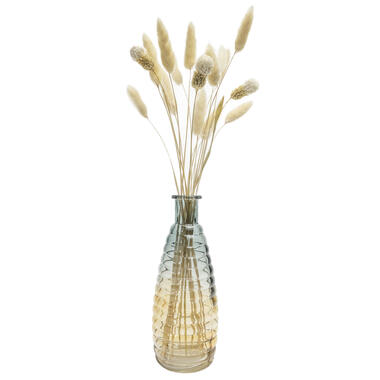 QUVIO Vase en verre - 6 x 19,5 cm (dxh) - Jaune/Bleu product