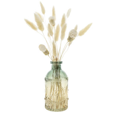 QUVIO Vase en verre - 6 x 13 cm (dxh) - Jaune/Bleu product