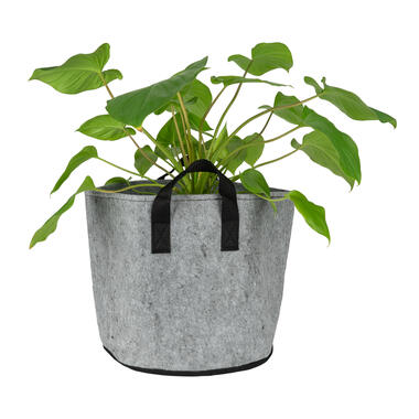 QUVIO Plantenzak - 30 x 25 cm - Vilt - Grijs product