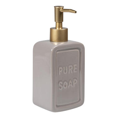 QUVIO Distributeur de savon - 470 ml - Gris avec or product