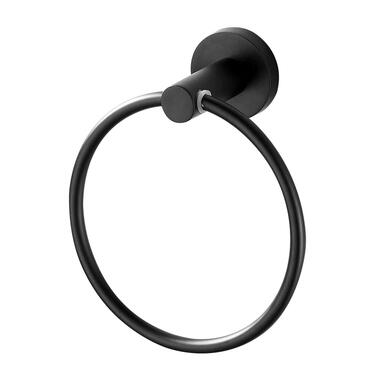 QUVIO Handdoekhouder ring staal - Zwart product