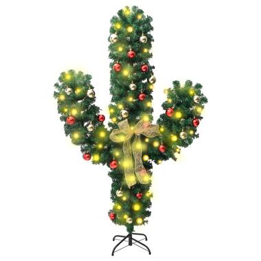 vidaXL Cactus de Noël avec support et LED Vert 180 cm PVC product