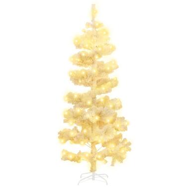 vidaXL Arbre de Noël hélicoïdal pré-éclairé et support blanc 180cm PVC product