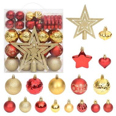 vidaXL 70-delige Kerstballenset goud en rood product